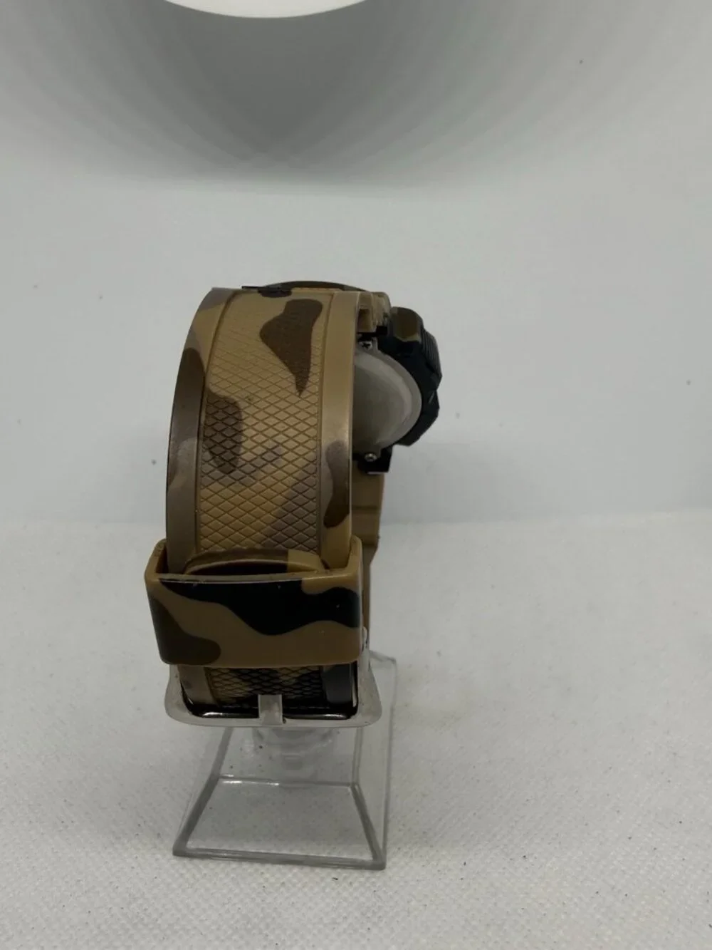 Rugged Digital Analog Sports Watch Men's Camouflage Brown Resin Case Chronograph